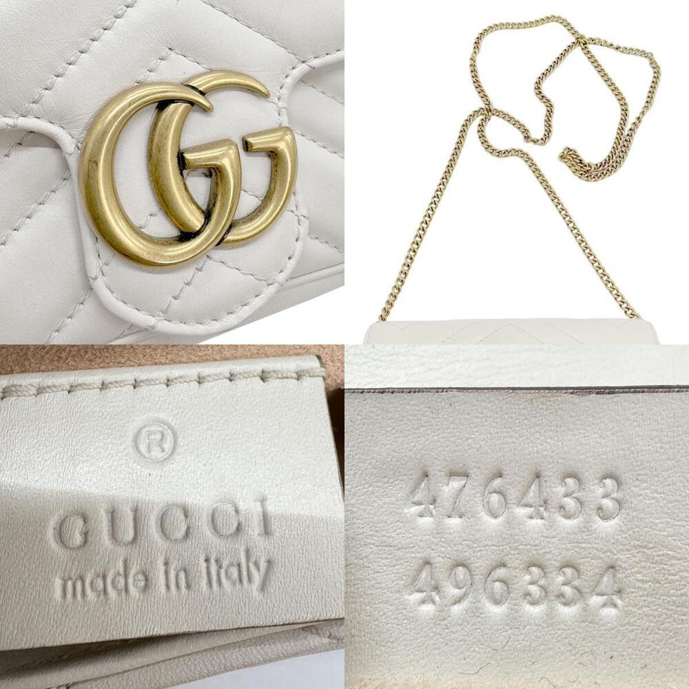 Gucci GG Marmont Leather Shoulder Bag Ivory White - Picture 5 of 5